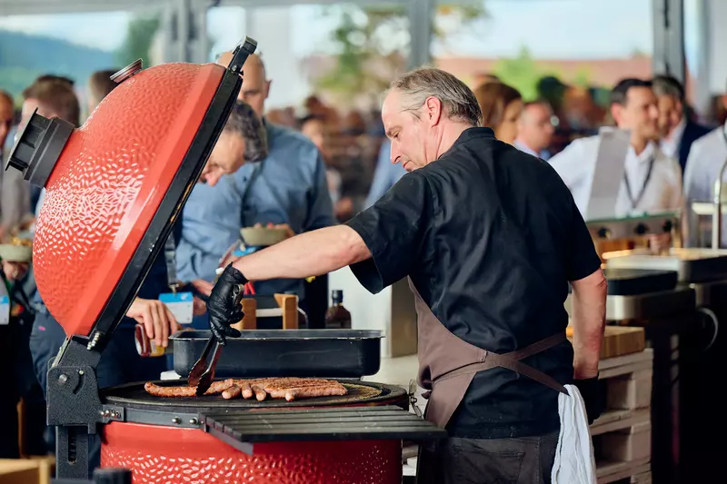 Event Catering Pulled Pork from the Smoker