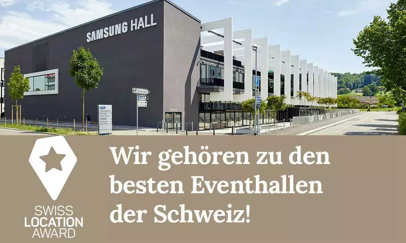 Samsung Hall unter den Top 3 der beliebtesten Eventhallen der Schweiz